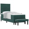 vidaXL Boxspringbett mit Kopfteil Dunkelgr&uuml;n 200 x 80 cm Samt