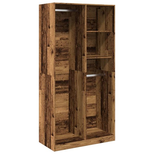 vidaXL Kleiderschrank Altholz-Optik 100x50x200 cm Holzwerkstoff