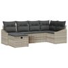 vidaXL Sofa Set 6 stk. Hellgrau und Grau Poly-Rattan