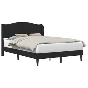 vidaXL Bettrahmen mit Kopfteil Schwarz 120 x 190 cm Samt