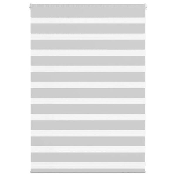 vidaXL Doppelrollo Hellgrau 115x100 cm Stoffbreite 110,9 cm Polyester