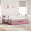 vidaXL Ottoman-Bett mit Matratze Rosa 200x200 cm Samt