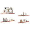 vidaXL Wandregal mit Regal 4 pcs Rot 100 x 9 x 3 cm Holzwerkstoff