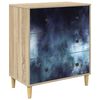 vidaXL Kommode RAALTE Blaue Marmorierung 66 x 36,5 x 75 cm Sonoma