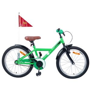 vidaXL Kinderfahrrad 18 Zoll f&uuml;r 5-7 Jahre alt Gr&uuml;n