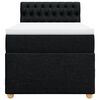 vidaXL Boxspringbett mit Matratze Schwarz 90x190 cm Stoff