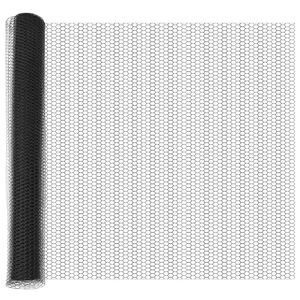 vidaXL Sechseckzaun mit Pfosten 25 x 1,4 m PVC-beschichteter Stahl