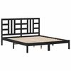 vidaXL Massivholzbett Schwarz 160x200 cm