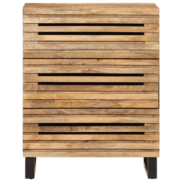 vidaXL Sideboard 2 Stk. 60x34x75 cm Raues Massivholz Mango