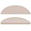 vidaXL Stufenmatten 10 Stk. 56x17x3 cm Taupe Halbrund