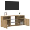 vidaXL TV-Schrank mit LED-Leuchten Artisan-Eiche 120x30x50 cm