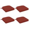 vidaXL 4-teilige Sitzkissen SOEST 4 stk. 100 % Polyester Rot