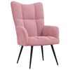 vidaXL Relaxsessel mit Hocker Rosa Samt