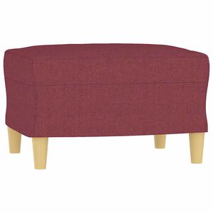 vidaXL Fu&szlig;hocker Weinrot 60x50x41 cm Stoff