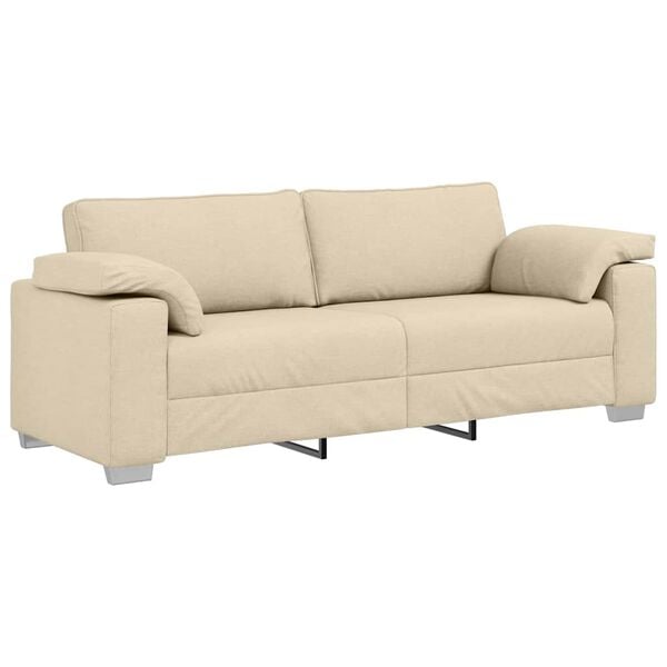 vidaXL Sofa Creme Gesamtabmessungen: 219 x 80 x 80 cm (B x T x H)