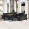 vidaXL Gartensofa-set 13 pcs Schwarz Poly-Rattan