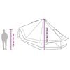 vidaXL Familien-Tipi-Zelt Tipi Grau und Orange 680 x 430 x 270 cm