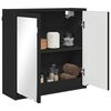 vidaXL Badezimmerspiegelschrank Schwarz 60 x 20 x 60 cm Holzwerkstoff