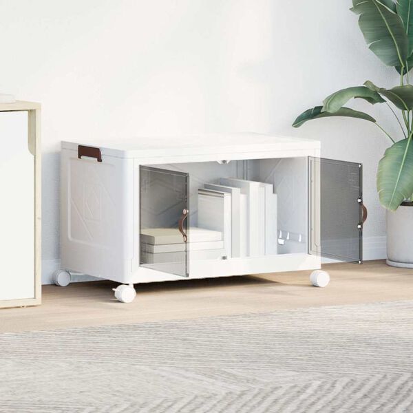 vidaXL Aufbewahrungsbox mit R&auml;dern Stapelbar 75 L 64x40x41 cm