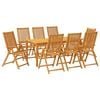 vidaXL 9-tlg. Garten-Essgruppe 180x90x75 cm Massivholz Akazie