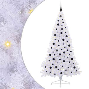 vidaXL K&uuml;nstlicher Weihnachtsbaum Wei&szlig; 210 cm PVC und Stahl