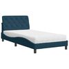 vidaXL Bett mit Matratze Blau 100x200 cm Samt