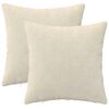 vidaXL Kissen mit Kissen HEERLEN 2 Stk. Creme Mikrofaser Fleece