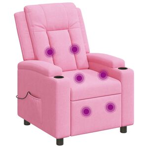 vidaXL Massagesessel mit Liegefunktion Rosa 75 x 95 x 100 cm Stoff