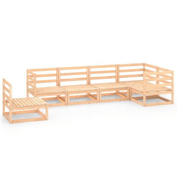 vidaXL 6-tlg. Garten-Lounge-Set Massivholz Kiefer