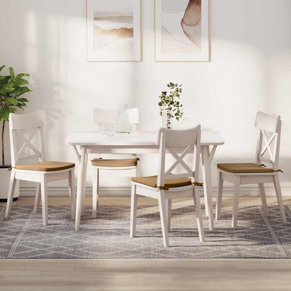 vidaXL Sitzkissen 4 pcs Braun 40 x 40 x 3 cm Samt