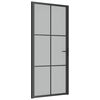 vidaXL Innent&uuml;r 93x201,5 cm Schwarz Mattglas und Aluminium