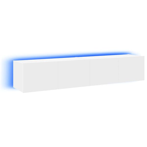 vidaXL TV-Wandschr&auml;nke mit LED-Leuchten 2 Stk. Wei&szlig; 80x35x31 cm