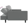 vidaXL Schlafsofa 2-Sitzer Grau Kunstleder