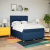 vidaXL Boxspringbett mit Matratze Blau 140x190 cm Stoff