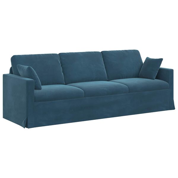 vidaXL Sofa Blau 228 x 78 x 80 cm Samt