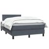 vidaXL Boxspringbett mit Matratze Dunkelgrau 120x210 cm Samt