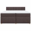 vidaXL Boxspringbett mit Matratze Dunkelbraun 200x200 cm Stoff
