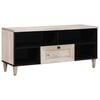 vidaXL TV-Schr&auml;nk Bleached White 100 x 33 x 46 cm Massivholz Mango