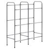 vidaXL Kistenregal f&uuml;r 6 Kisten Silbern 96x33x116 cm Stahl