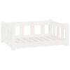 vidaXL Hundebett 75,5 x 55,5 x 28 cm Wei&szlig;