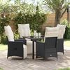 vidaXL Garten Essgruppe mit Kissen 5 pcs Schwarz Poly Rattan