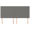 vidaXL Kopfteil Dunkelgrau 200 x 5 x 118/128 cm Stoff