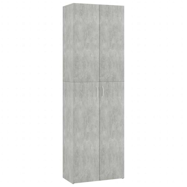vidaXL Büroschrank Betongrau 60x32x190 cm Holzwerkstoff
