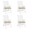 vidaXL Stuhlkissen 4 Stk. Beige 40x40x7 cm Oxford-Gewebe