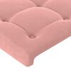 vidaXL Boxspringbett mit Matratze Rosa 90x190 cm Samt