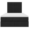 vidaXL Bett mit Stauraum und LED Schwarz 120 x 190 cm Polyester