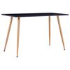 vidaXL Esstisch Schwarz und Eichefarben 120&times;60&times;74 cm MDF