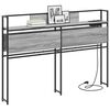 vidaXL Stauraum-Kopfteil mit Regal Grau Sonoma 135 cm Holzwerkstoff