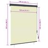 vidaXL Au&szlig;enrollo 140x250 cm Creme