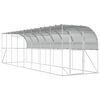 vidaXL H&uuml;hnerstall gegen die Wand Silber 600 x 150 x 215 cm